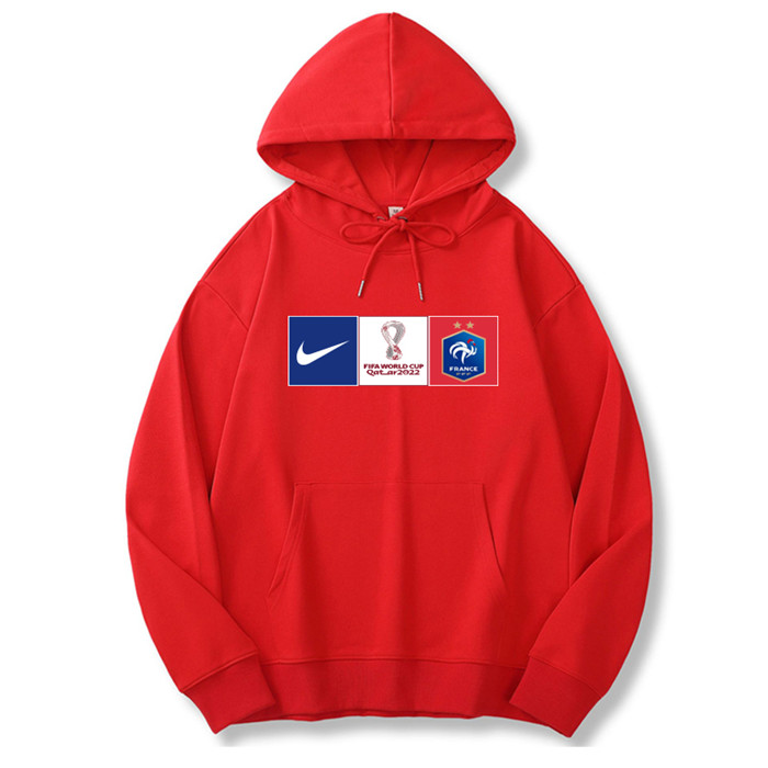 Men's France World Cup Soccer Hoodie Red 001